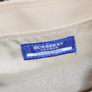BURBERRY Nova Check Blue Label Shoulder Bag Canvas Beige Auth 111366-10