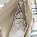 BURBERRY Nova Check Blue Label Shoulder Bag Canvas Beige Auth 111366-18