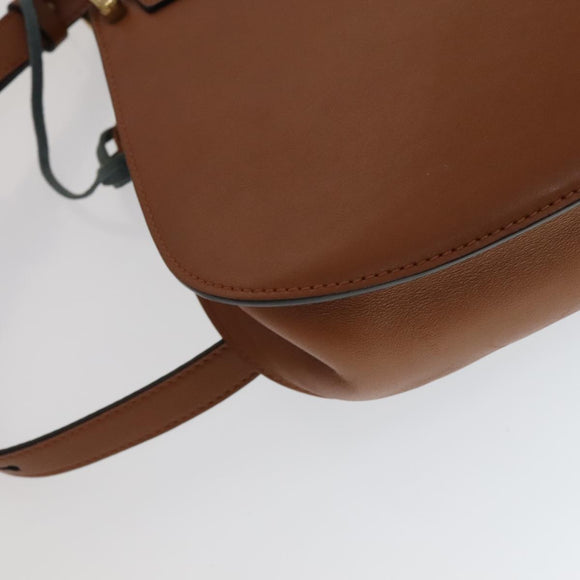 Chloe Shoulder Bag Leather Brown Auth 111369AM