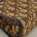 Christian Dior Trotter Canvas Shoulder Bag Gold Brown Auth 111398-9