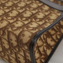 Christian Dior Trotter Canvas Shoulder Bag Gold Brown Auth 111398-14