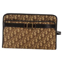 Christian Dior Trotter Canvas Shoulder Bag Gold Brown Auth 111398-13