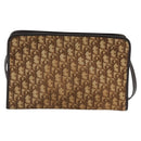 Christian Dior Trotter Canvas Shoulder Bag Gold Brown Auth 111398-2