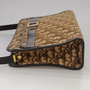 Christian Dior Trotter Canvas Shoulder Bag Gold Brown Auth 111398-3