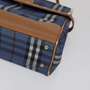 Burberrys Nova Check Hand Bag PVC Leather 2way Blue Auth 111399-8