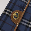 Burberrys Nova Check Hand Bag PVC Leather 2way Blue Auth 111399-18