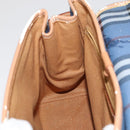 Burberrys Nova Check Hand Bag PVC Leather 2way Blue Auth 111399-21