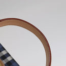 Burberrys Nova Check Hand Bag PVC Leather 2way Blue Auth 111399-14