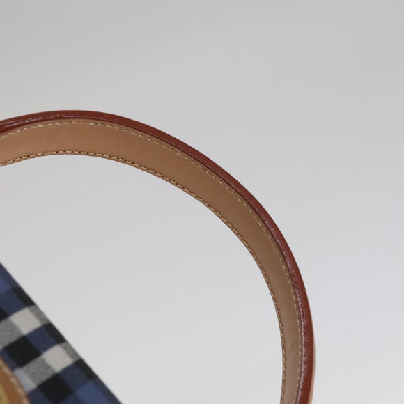 Burberrys Nova Check Hand Bag PVC Leather 2way Blue Auth 111399