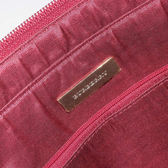 BURBERRY Nova Check Tote Bag Canvas Leather Beige Gold Auth 111400