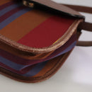 CELINE Shoulder Bag Canvas Leather Gold Brown Auth 111407-10