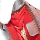 CELINE Shoulder Bag Canvas Leather Gold Brown Auth 111407-20