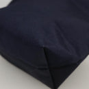 CELINE Circle Pouch Nylon Navy Gold Auth 111410-16