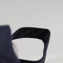 CELINE Circle Pouch Nylon Navy Gold Auth 111410-8