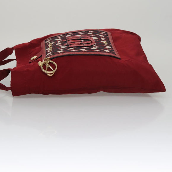 Miu Miu Folding Type Tote Bag Nylon Red Auth 111415V
