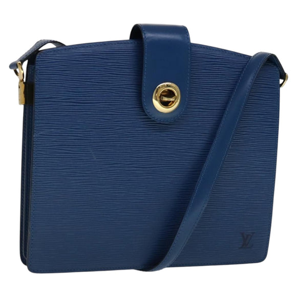 LOUIS VUITTON Epi Capuchin Shoulder Bag Blue M52345 LV Auth 111419