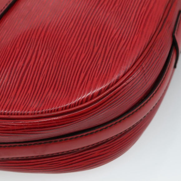 LOUIS VUITTON Epi Jeune Fille MM Shoulder Bag Red M52157 LV Auth 111421