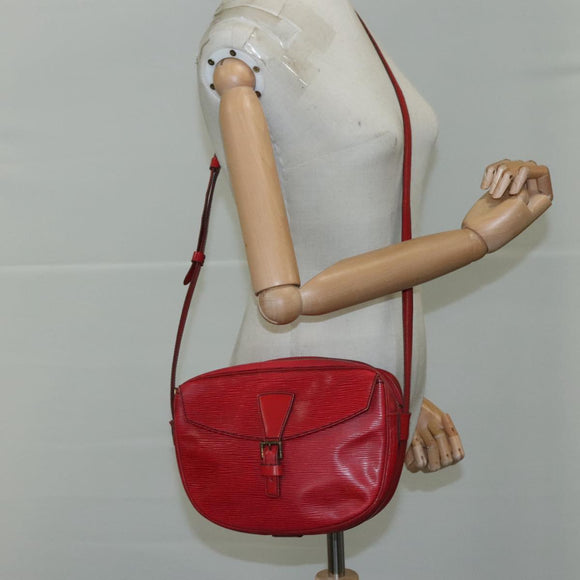 LOUIS VUITTON Epi Jeune Fille MM Shoulder Bag Red M52157 LV Auth 111421