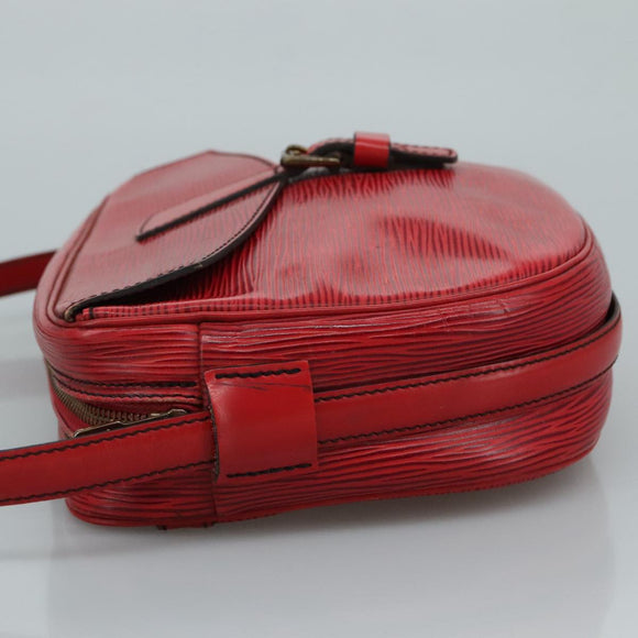 LOUIS VUITTON Epi Jeune Fille MM Shoulder Bag Red M52157 LV Auth 111421