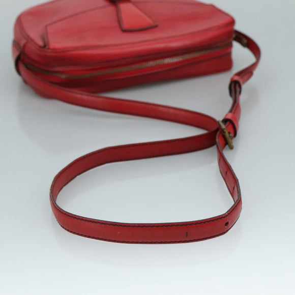 LOUIS VUITTON Epi Jeune Fille MM Shoulder Bag Red M52157 LV Auth 111421