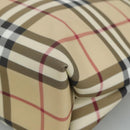 BURBERRY Nova Check Hand Bag PVC Beige Auth 111433-9