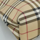 BURBERRY Nova Check Hand Bag PVC Beige Auth 111433-14