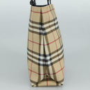 BURBERRY Nova Check Hand Bag PVC Beige Auth 111433-4