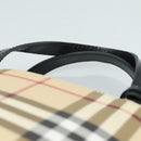 BURBERRY Nova Check Hand Bag PVC Beige Auth 111433-8