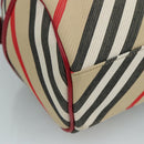 BURBERRY Blue Label Nova Check Hand Bag Canvas Beige Auth 111434-16