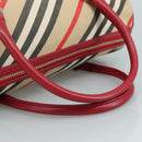 BURBERRY Blue Label Nova Check Hand Bag Canvas Beige Auth 111434-7