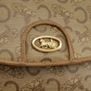 CELINE C Sulky Shoulder Bag PVC Beige Gold Auth 111437-18