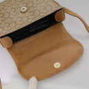 CELINE C Sulky Shoulder Bag PVC Beige Gold Auth 111437-10