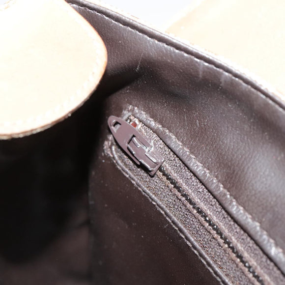 CELINE C Sulky Shoulder Bag PVC Beige Gold Auth 111437