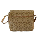 CELINE C Sulky Shoulder Bag PVC Beige Gold Auth 111437-3