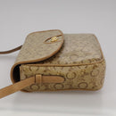 CELINE C Sulky Shoulder Bag PVC Beige Gold Auth 111437-4