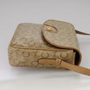 CELINE C Sulky Shoulder Bag PVC Beige Gold Auth 111437-5