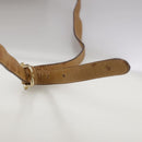 CELINE C Sulky Shoulder Bag PVC Beige Gold Auth 111437-8