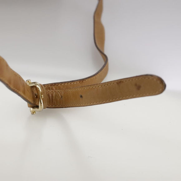 CELINE C Sulky Shoulder Bag PVC Beige Gold Auth 111437