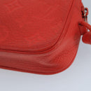 LOUIS VUITTON Monogram Empreinte Pochette Volga Bag Red M53555 LV Auth 111442-15