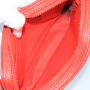 LOUIS VUITTON Monogram Empreinte Pochette Volga Bag Red M53555 LV Auth 111442-10