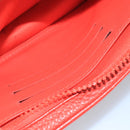 LOUIS VUITTON Monogram Empreinte Pochette Volga Bag Red M53555 LV Auth 111442-21