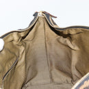 FENDI Zucca Canvas Vanity Pouch Brown Black gold Auth 111462-21