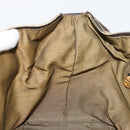 FENDI Zucca Canvas Vanity Pouch Brown Black gold Auth 111462-22