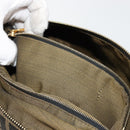 FENDI Zucca Canvas Vanity Pouch Brown Black gold Auth 111462-24