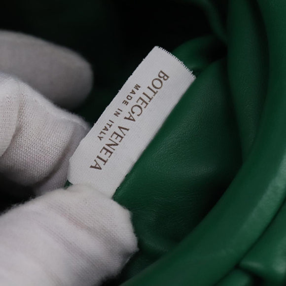 BOTTEGA VENETA Chain Shoulder Bag Leather Green Auth 111467V
