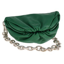 BOTTEGA VENETA Chain Shoulder Bag Leather Green Auth 111467V-1