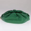BOTTEGA VENETA Chain Shoulder Bag Leather Green Auth 111467V-5