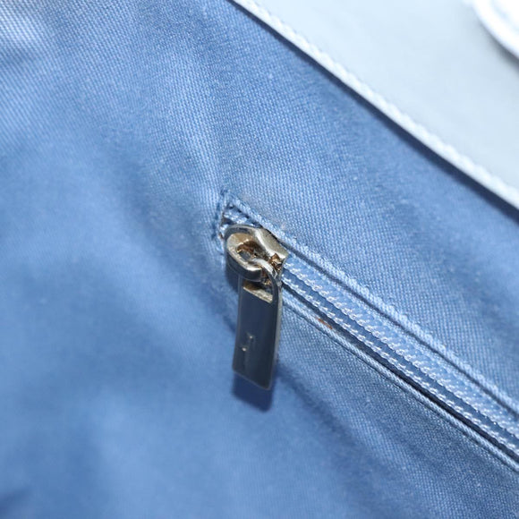 Salvatore Ferragamo Gancini Hand Bag Wicker White Auth 111468