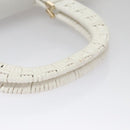 Salvatore Ferragamo Gancini Hand Bag Wicker White Auth 111468-8