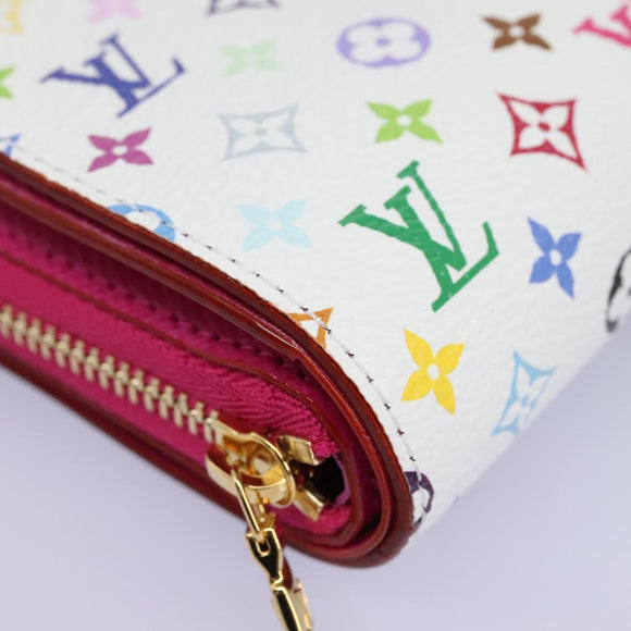 LOUIS VUITTON Monogram Multicolor Portefeuille Lou White M14093 LV Auth 111487SV